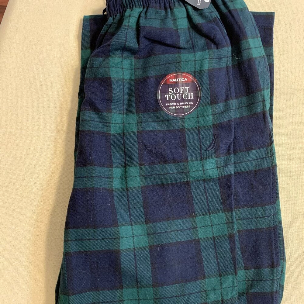 Nautica Mens Flannel Bottoms-Tartan